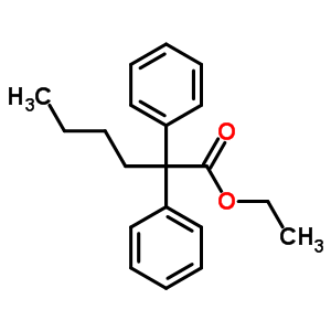 Hexanoic acid,2,2-diphenyl-, ethyl ester (7ci,8ci) Structure,2888-12-2Structure