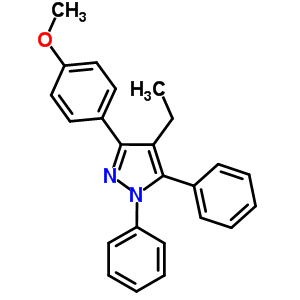 1,5-Diphenyl-4-ethyl-3-(4-methoxyphenyl)-1h-pyrazole Structure,289725-88-8Structure