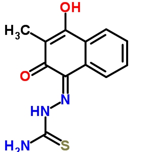 Hydrazinecarbothioamide,2-(2-hydroxy-3-methyl-4-oxo-1(4h)-naphthalenylidene)- Structure,29020-78-8Structure