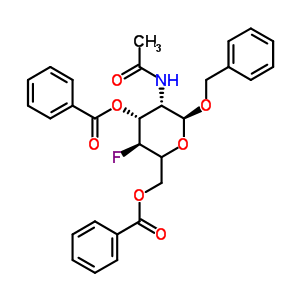 Benzyl 2-acetamido-3,6-di-o-benzoyl-2,4-dideoxy-4-fluoro-alpha-d-glucopyranose Structure,290819-68-0Structure