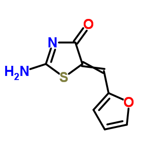 4(5H)-thiazolone,2-amino-5-(2-furanylmethylene)- Structure,29095-25-8Structure