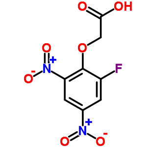 Aceticacid, 2-(2-fluoro-4,6-dinitrophenoxy)- Structure,2923-59-3Structure