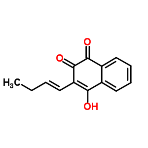 1,4-Naphthalenedione,2-(1-buten-1-yl)-3-hydroxy- Structure,29366-43-6Structure