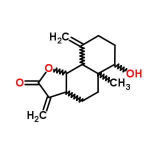 Naphtho[1,2-b]furan-2(3h)-one,decahydro-6-hydroxy-5a-methyl-3,9-bis(methylene)- Structure,29424-04-2Structure