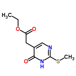 5-Pyrimidineacetic acid, 3,4-dihydro-2-(methylthio)-4-oxo-, ethyl ester Structure,29571-44-6Structure