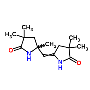 2-Pyrrolidinone,5-[(4,4-dimethyl-5-oxo-2-pyrrolidinylidene)methyl]-3,3,5-trimethyl- Structure,29777-68-2Structure