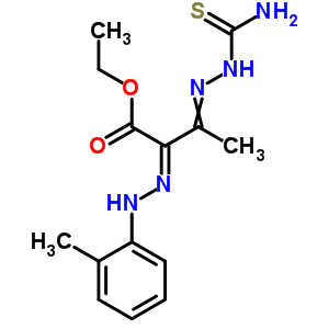 Butanoic acid,3-[2-(aminothioxomethyl)hydrazinylidene]-2-[2-(2-methylphenyl)hydrazinylidene]-,ethyl ester Structure,29783-75-3Structure