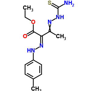 Butanoic acid,3-[2-(aminothioxomethyl)hydrazinylidene]-2-[2-(4-methylphenyl)hydrazinylidene]-,ethyl ester Structure,29783-76-4Structure