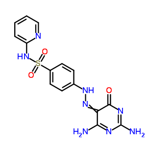 Benzenesulfonamide,4-[2-(2,4-diamino-1,6-dihydro-6-oxo-5-pyrimidinyl)diazenyl]-n-2-pyridinyl- Structure,29817-64-9Structure