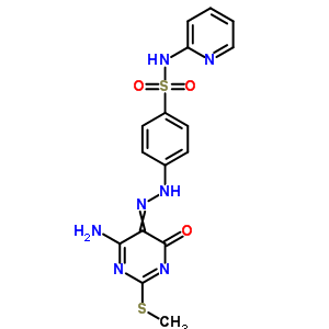 Benzenesulfonamide,4-[2-[4-amino-1,6-dihydro-2-(methylthio)-6-oxo-5-pyrimidinyl]diazenyl]-n-2-pyridinyl- Structure,29817-69-4Structure