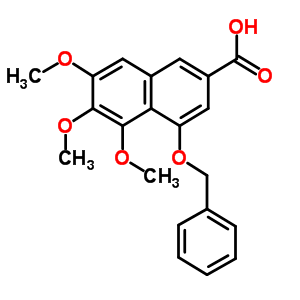 5,6,7-Trimethoxy-4-(phenylmethoxy)-2-naphthalenecarboxylic acid Structure,2982-19-6Structure