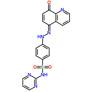 Benzenesulfonamide,4-[2-(8-hydroxy-5-quinolinyl)diazenyl]-n-2-pyrimidinyl- Structure,29821-92-9Structure