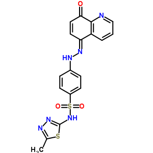 Benzenesulfonamide, 4-[2-(8-hydroxy-5-quinolinyl)diazenyl]-n-(5-methyl-1,3,4-thiadiazol-2-yl)- Structure,29821-96-3Structure