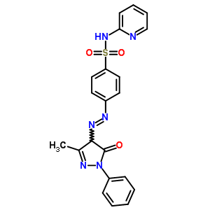 Benzenesulfonamide,4-[2-(4,5-dihydro-3-methyl-5-oxo-1-phenyl-1h-pyrazol-4-yl)diazenyl]-n-2-pyridinyl- Structure,29821-97-4Structure