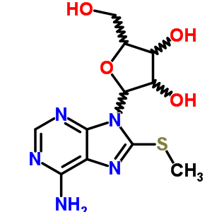 Adenosine,8-(methylthio)-(7ci,8ci,9ci) Structure,29836-01-9Structure