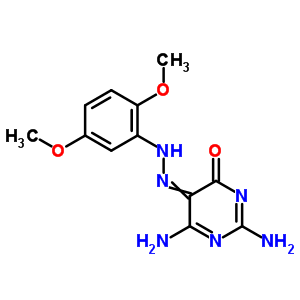 4(3H)-pyrimidinone,2,6-diamino-5-[2-(2,5-dimethoxyphenyl)diazenyl]- Structure,30189-07-2Structure