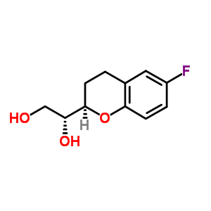 (1’R,2r)-2-(1’,2’-dihydroxyethyl)-6-fluorochromane Structure,303176-45-6Structure