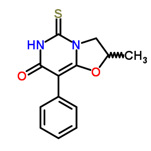 7H-oxazolo[3,2-c]pyrimidin-7-one,2,3,5,6-tetrahydro-2-methyl-8-phenyl-5-thioxo- Structure,30346-03-3Structure