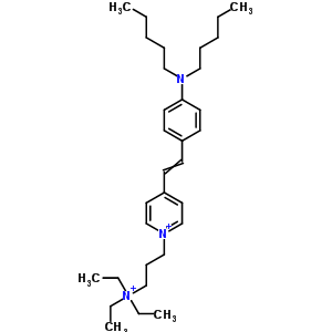 3-[4-[2-[4-(Dipentylamino)phenyl]ethenyl]pyridin-1-ium-1-yl]propyl-triethylazanium dibromide Structure,303727-66-4Structure