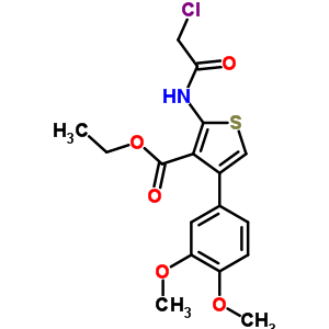 2-(2-Chloro-acetylamino)-4-(3,4-dimethoxy-phenyl)-thiophene-3-carboxylic acid ethyl ester Structure,304863-82-9Structure