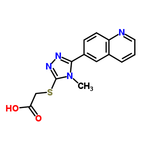 2-[(4-Methyl-5-quinolin-6-yl-4H-1,2,4-triazol-3-yl)thio]acetic acid Structure,306935-49-9Structure