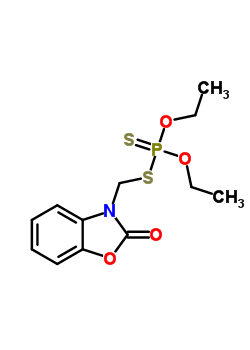 Dithiophosphoric acid o,o-diethyl s-(2,3-dihydro-2-oxobenzoxazol-3-ylmethyl) ester Structure,30725-71-4Structure