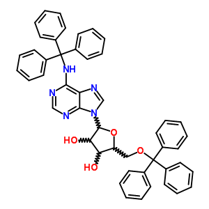 Adenosine,n-(triphenylmethyl)-5-o-(triphenylmethyl)- Structure,31085-55-9Structure