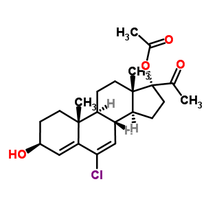 [(3S,8r,9s,10r,13s,14s,17r)-17-acetyl-6-chloro-3-hydroxy-10,13-dimethyl-1,2,3,8,9,11,12,14,15,16-decahydrocyclopenta[a]phenanthren-17-yl] acetate Structure,3114-44-1Structure