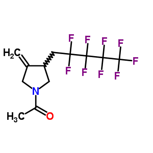 N-acetyl-3-methylene-4-(1h,1h-nonafluoropentyl)-pyrrolidine Structure,31164-13-3Structure