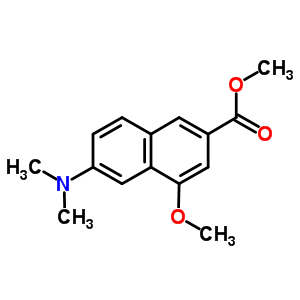 6-(Dimethylamino)-4-methoxy-2-naphthalenecarboxylic acid methyl ester Structure,31206-81-2Structure