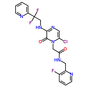 6-Chloro-3-[[2,2-difluoro-2-(2-pyridinyl)ethyl]amino]-n-[(3-fluoro-2-pyridinyl)methyl]-2-oxo-1(2h)-pyrazineacetamide Structure,312904-62-4Structure