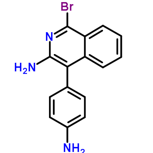 3-Isoquinolinamine,4-(4-aminophenyl)-1-bromo- Structure,31309-66-7Structure