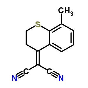 Propanedinitrile,2-(2,3-dihydro-8-methyl-4h-1-benzothiopyran-4-ylidene)- Structure,31352-57-5Structure