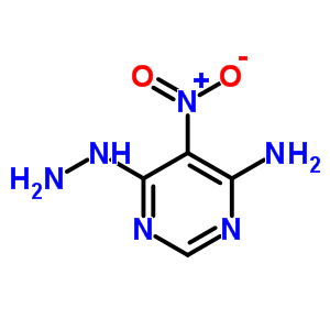 4-Pyrimidinamine,6-hydrazinyl-5-nitro- Structure,3137-54-0Structure