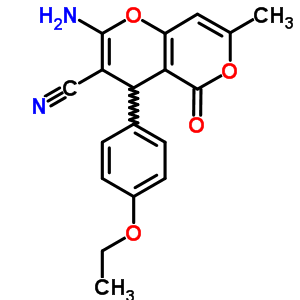 4H,5h-pyrano[4,3-b]pyran-3-carbonitrile,2-amino-4-(4-ethoxyphenyl )-7-methyl -5-oxo- Structure,315246-05-0Structure