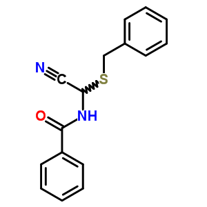 Benzamide,n-[cyano[(phenylmethyl)thio]methyl]- Structure,31657-19-9Structure