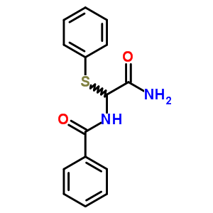 Benzamide,n-[2-amino-2-oxo-1-(phenylthio)ethyl]- Structure,31666-19-0Structure