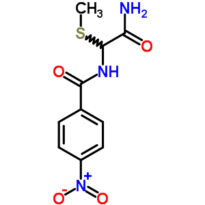 Benzamide,n-[2-amino-1-(methylthio)-2-oxoethyl]-4-nitro- Structure,31666-20-3Structure