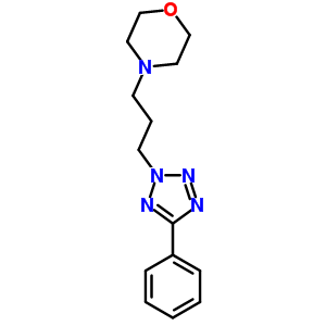 Morpholine,4-[3-(5-phenyl-2h-tetrazol-2-yl)propyl]- Structure,3169-54-8Structure