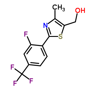 2-2-Fluoro-4-(trifluoromethyl)phenyl-4-methyl-thiazol-5-ylmethanol Structure,317319-36-1Structure