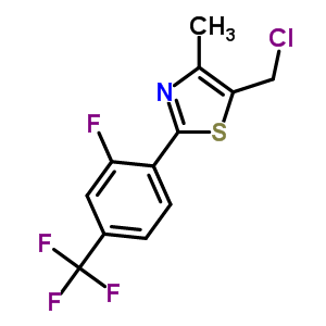 5-(Chloromethyl)-2-(2-fluoro-4-(trifluoromethyl)phenyl)-4-methylthiazole Structure,317319-37-2Structure