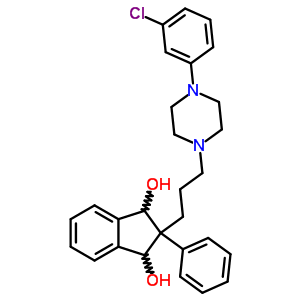 2-[3-[4-(M-chlorophenyl)-1-piperazinyl ]propyl ]-2-phenyl-1,3-indanediol Structure,31805-09-1Structure