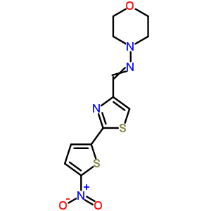 4-Morpholinamine,n-[[2-(5-nitro-2-thienyl)-4-thiazolyl]methylene]- Structure,31898-42-7Structure