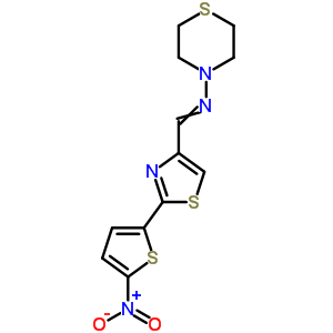 4-Thiomorpholinamine,n-[[2-(5-nitro-2-thienyl)-4-thiazolyl]methylene]- Structure,31898-55-2Structure