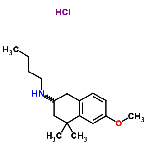 N-butyl-6-methoxy-4,4-dimethyl-tetralin-2-amine hydrochloride Structure,32038-41-8Structure