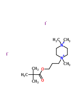 3-(1,4,4-Trimethylpiperazine-1,4-diium-1-yl)propyl 2,2-dimethylpropanoate diiodide Structure,32041-77-3Structure