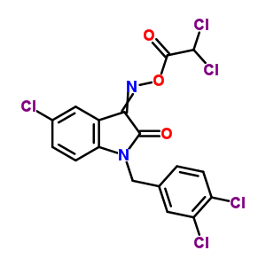 1H-Indole-2,3-dione, 5-chloro-1-[(3,4-dichlorophenyl)methyl]-, 3-[O-(2,2-dichloroacetyl)oxime] Structure,320420-76-6Structure