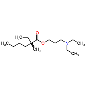 2-Ethyl-2-methylhexanoic acid 3-(diethylamino)propyl ester Structure,32051-67-5Structure