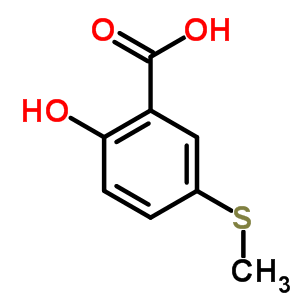 2-Hydroxy-5-(methylthio)benzoic acid Structure,32318-42-6Structure