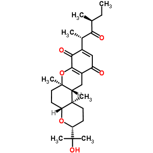 (3R,4ar,6ar,12ar,12br)-3-(2-hydroxypropan-2-yl)-6a,12b-dimethyl-9-[(2s,4s)-4-methyl-3-oxohexan-2-yl]-1,2,3,4a,5,6,12,12a-octahydrochromeno[6,5-b]chromene-8,11-dione Structure,32450-26-3Structure